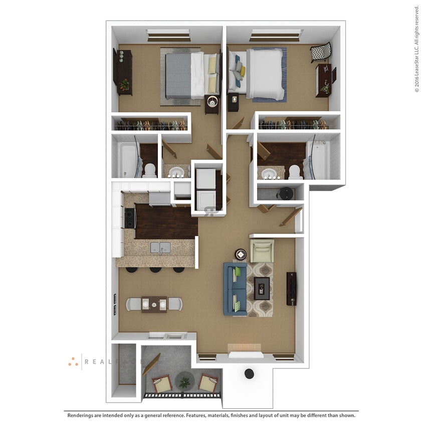 Floor Plan - Two Bedroom Two Bath