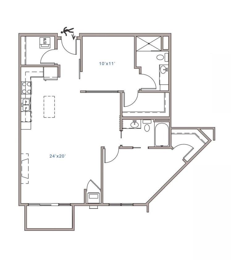 Floor Plan - 2 Bed 2 Bath O - 1800