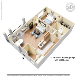 1Bed 1 Bath 1-car Garage 940sf - 1 Bed 1 Bath 1-Car Garage 940 SqFt (880 Net)