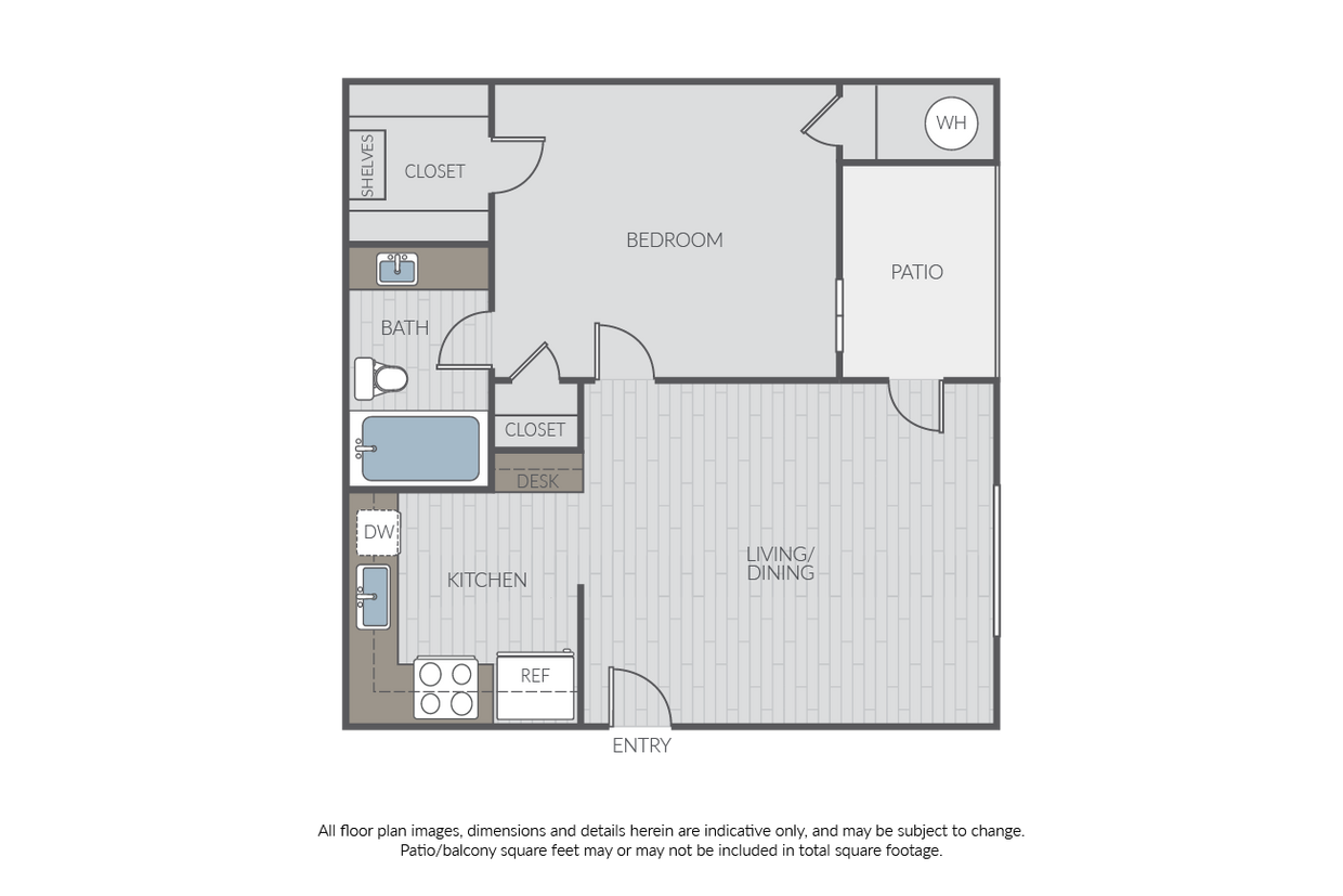 Plan 1B (1 Bed, 1 Bath) - Plan 1B