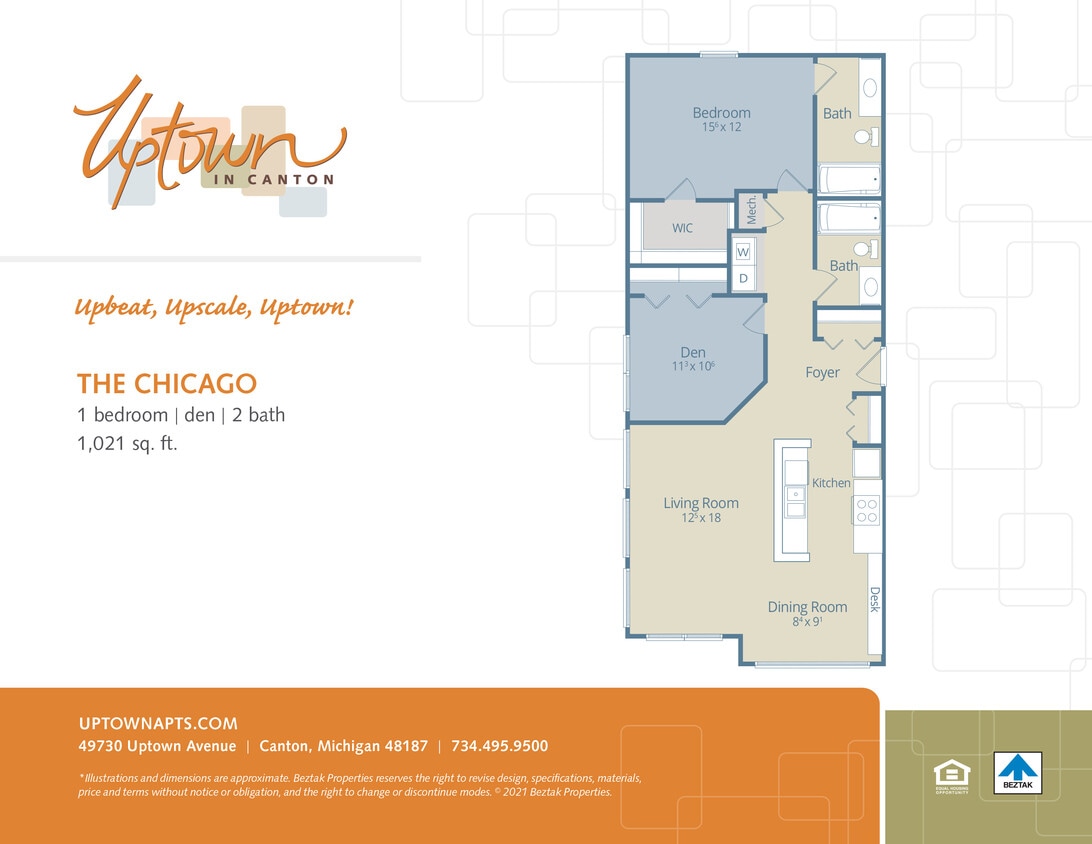 Floor Plan - The Chicago - With Den