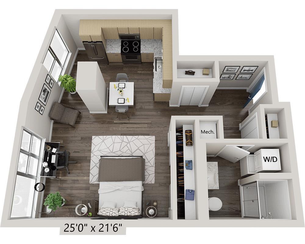 Floor Plan - Studio E1H