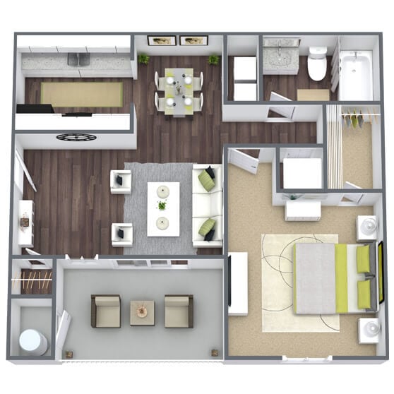 Floor Plan - 1 Bedroom A