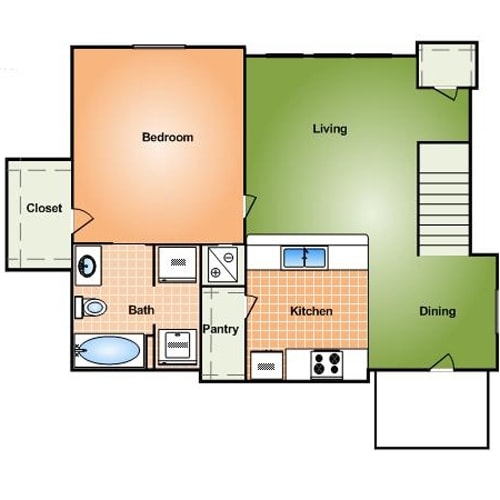 1BR/1BA - 1 Bed 1 Bath w/ Flex Space (Fireplace Optional)