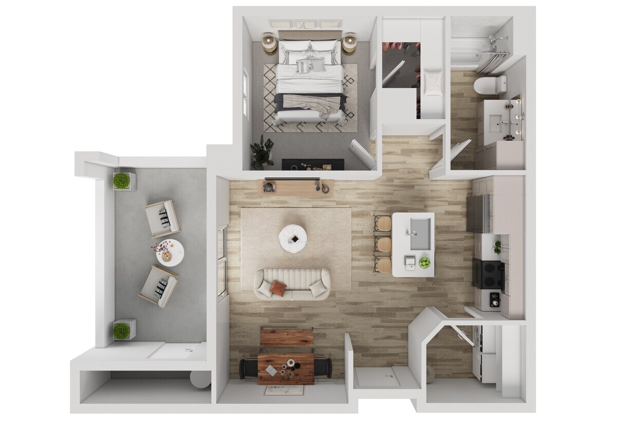 1A - 1A- 1 Bedroom 1 Bath