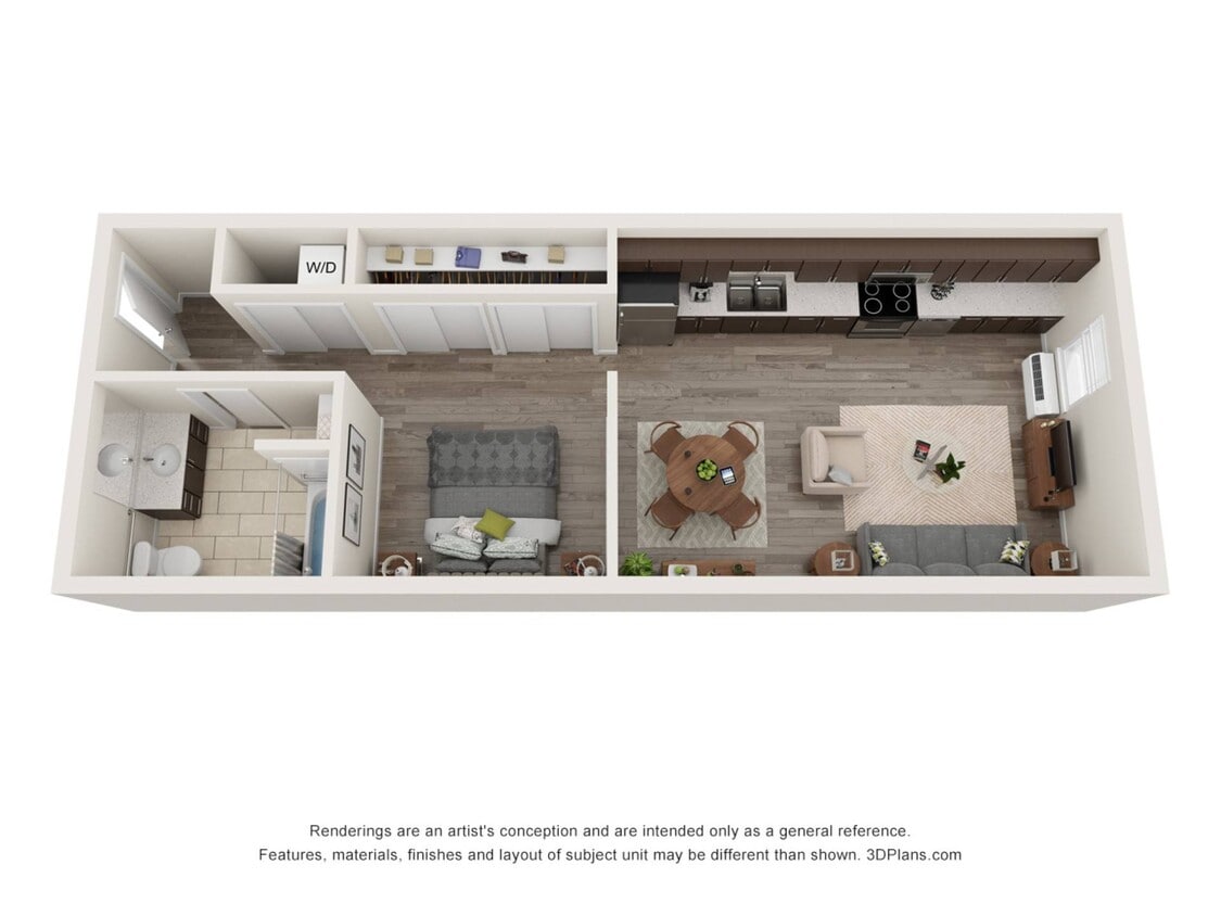 Floor Plan - Urban 1x1 L