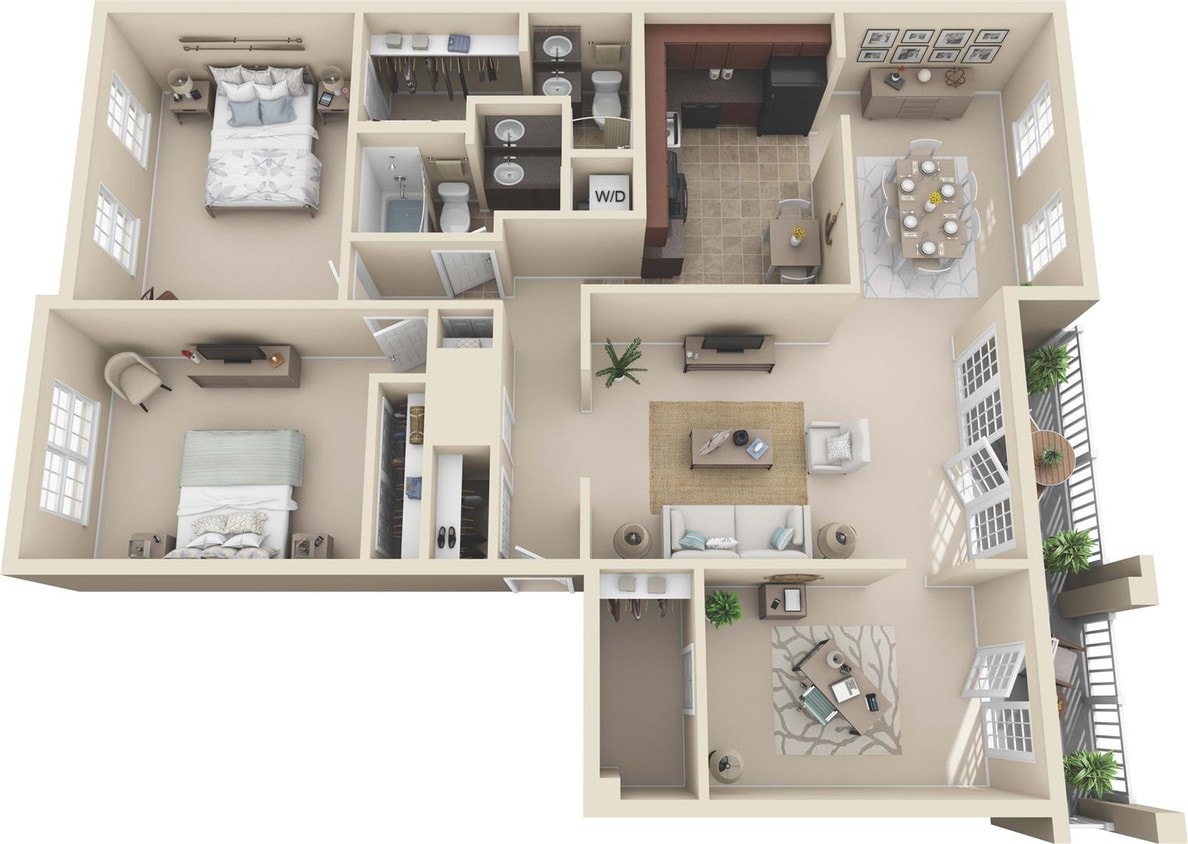 Floor Plan - The Magnolia (with Den)