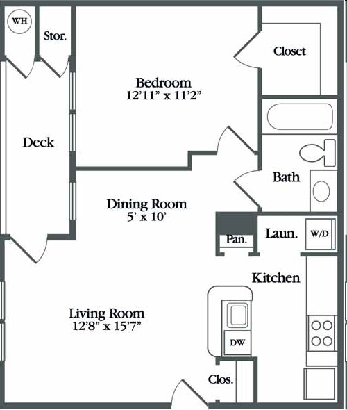 1BR/1BA - The Topaz