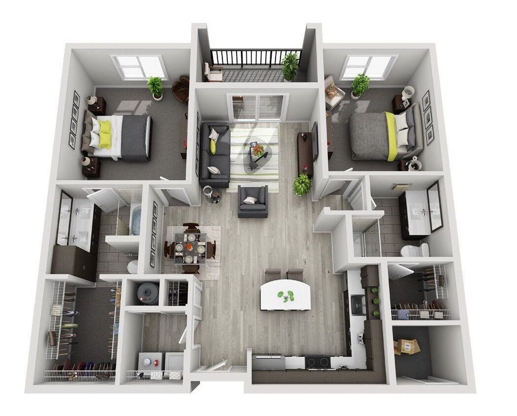 Floor Plan - D1B (2BR)