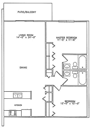 2BR/2BA - 2 Bed 2 Bath