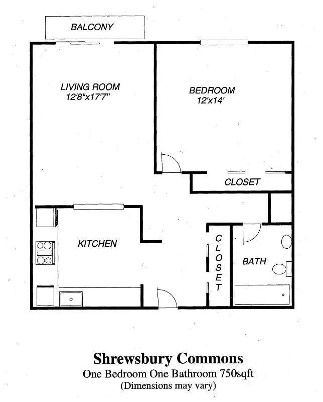 Floor Plan - One Bedroom