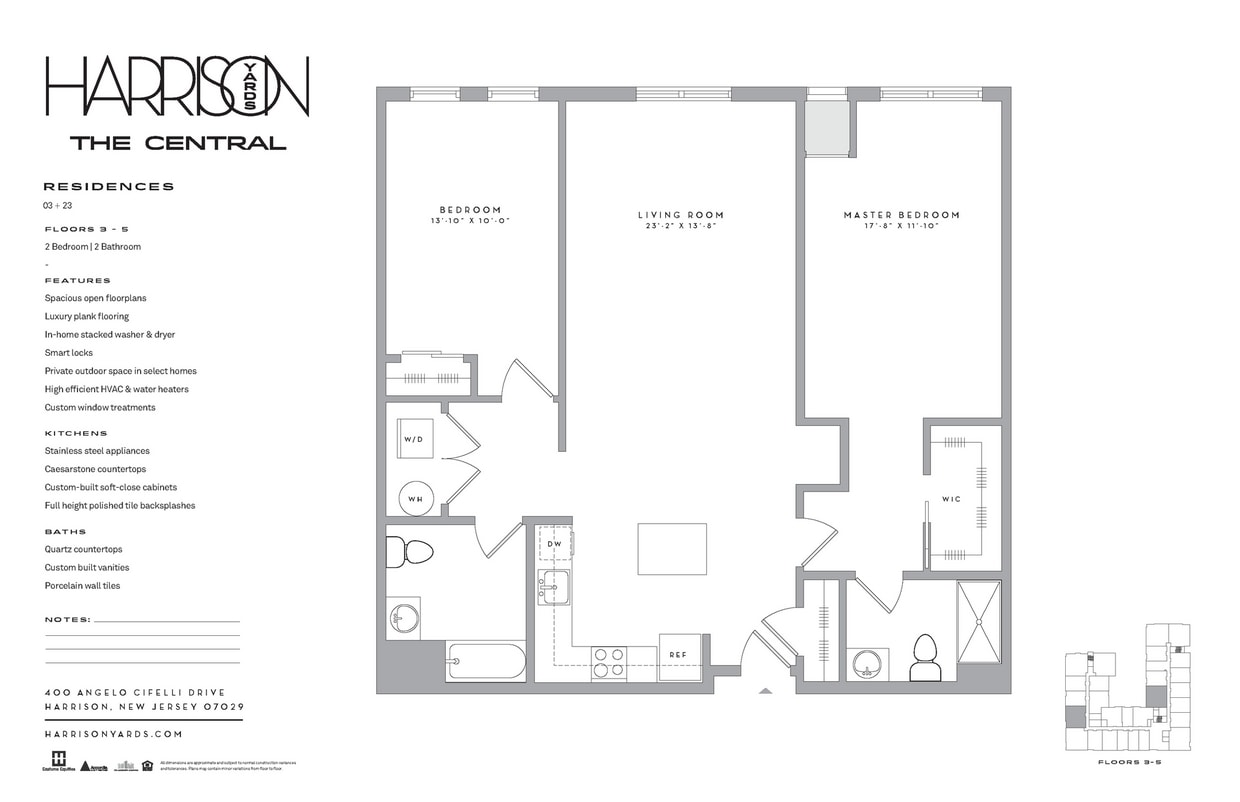 A2B5 floor plan Harrison Yards - A2B5
