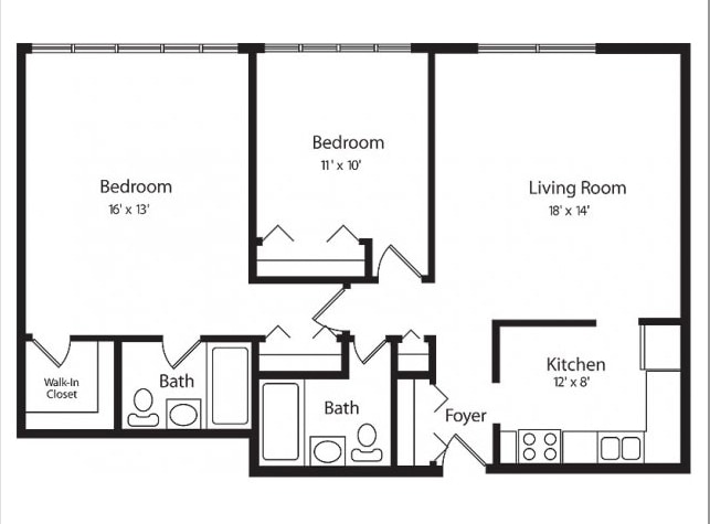 TWO BED - H - 2F