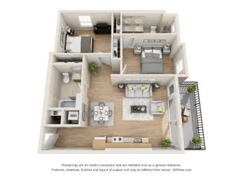 Floor Plan - 2 Bedroom 2 Bathroom B5