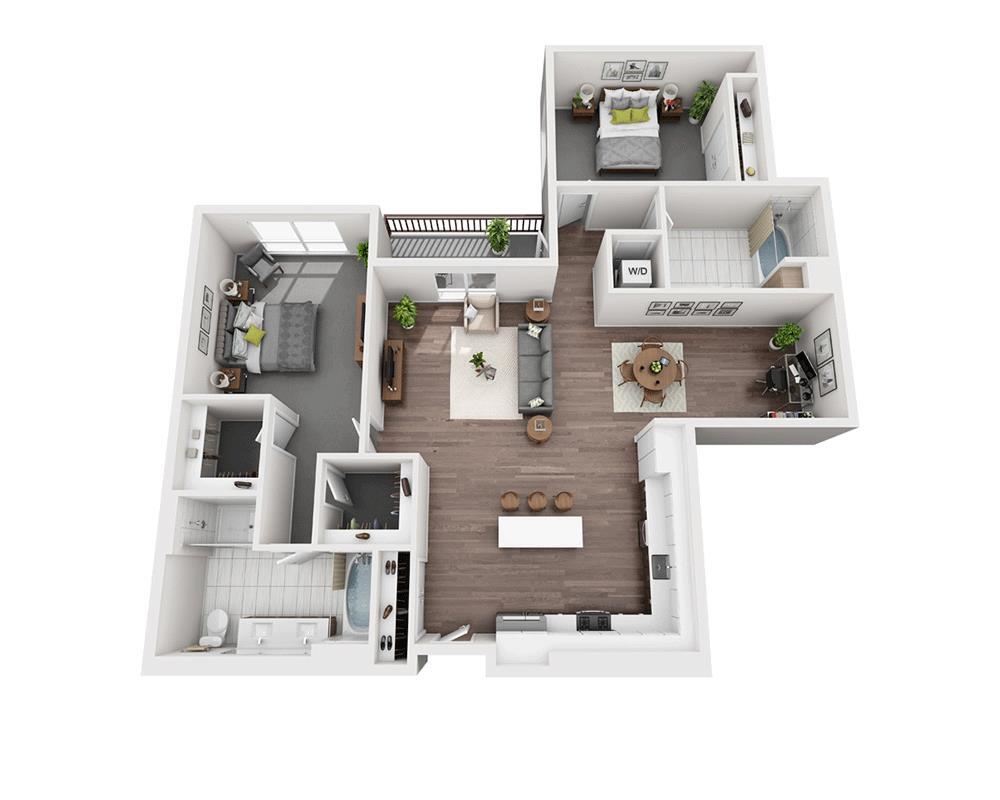 Floor Plan - Two Bedroom B2O