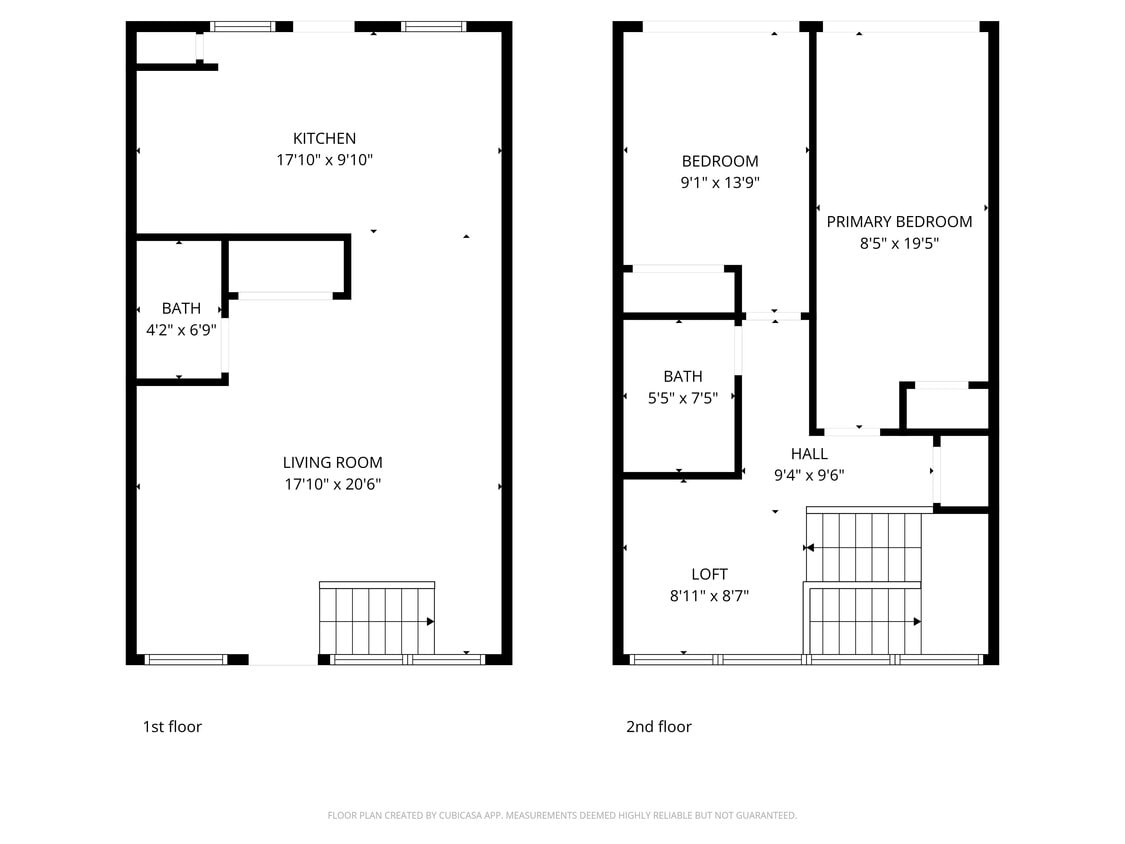 Floor Plan - 2 Bedroom / 2 Bathroom Townhome
