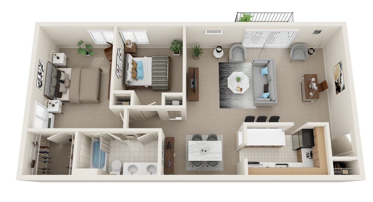 Floor Plan - Plan E w/balcony