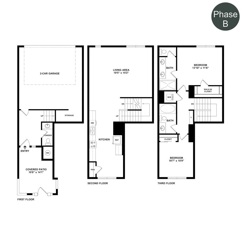 Floor Plan - The Townhomes Plan 2A