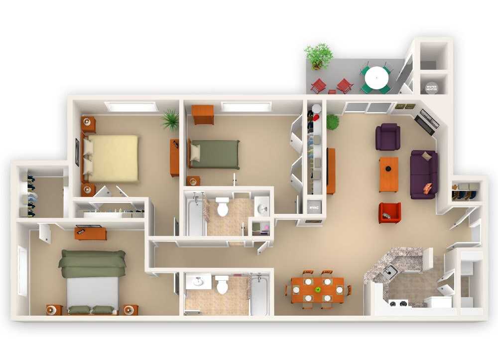 Floor Plan - Three Bedroom