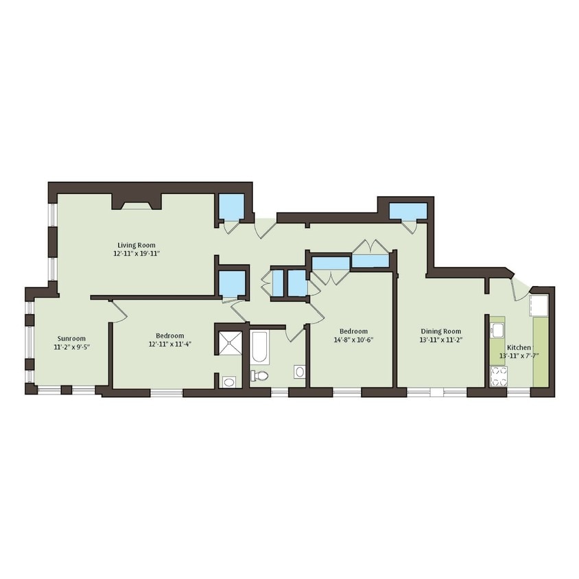 Floor Plan - 1101-2bB