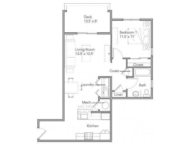 1 Bedroom C - 1 Bedroom C