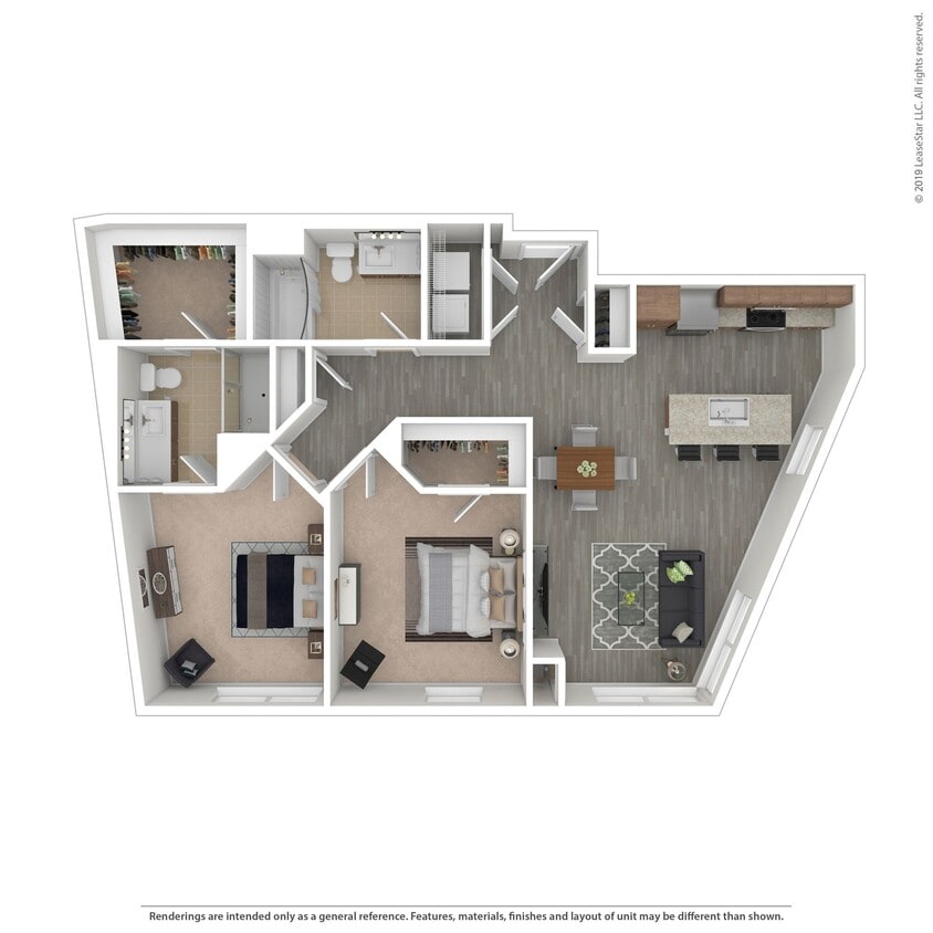 Floor Plan - C08 - 2 bed/2 bath