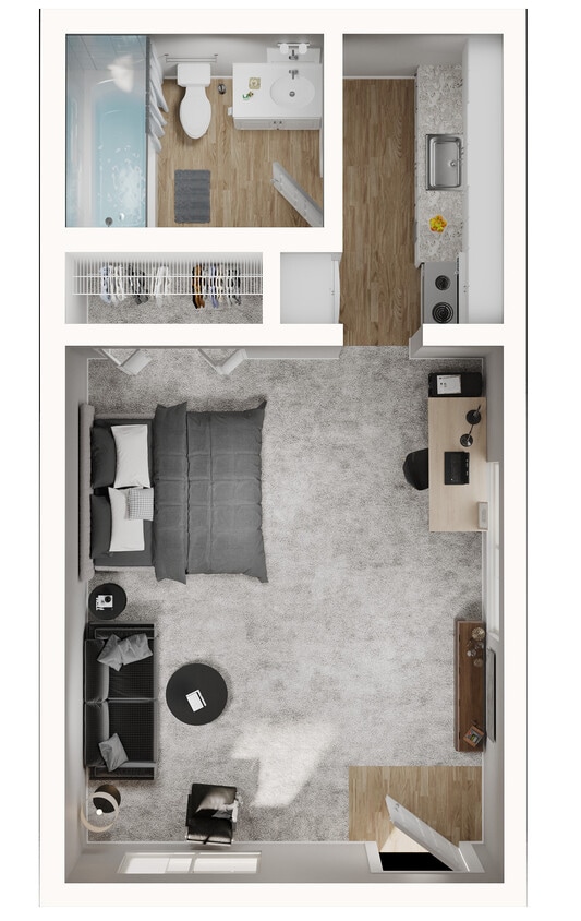 Floor Plan - Studio Apartment