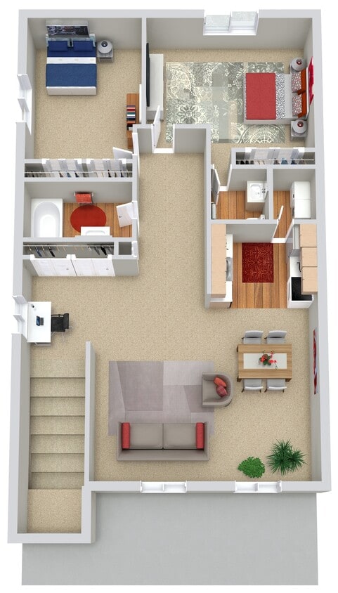 Floor Plan - 2 Beds | 1.5 Baths