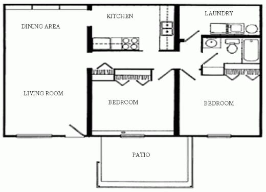 2BR/1BA - The Nest
