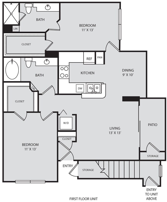 Parc At Wall Street - B2 - 2 Beds - 2 Baths - 1078 Sq. ft. - B2