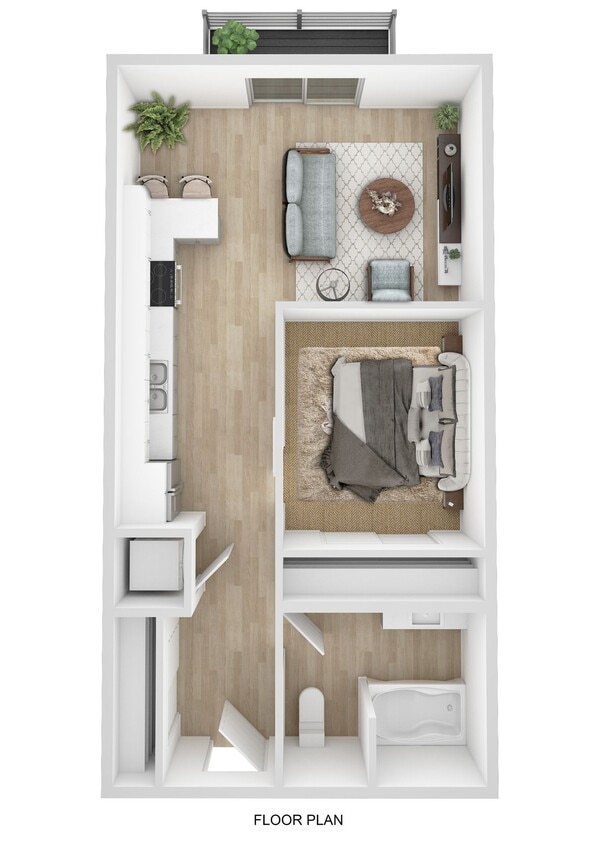 Floor Plan - 1 Bed - Lake View