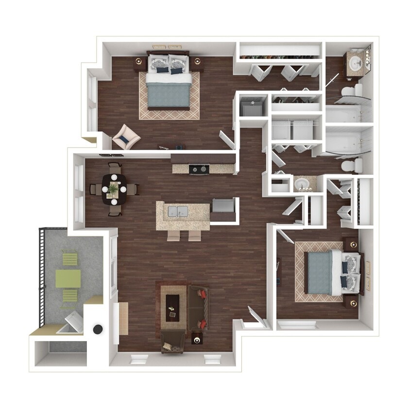Floor Plan - 2b/2b Longwood B