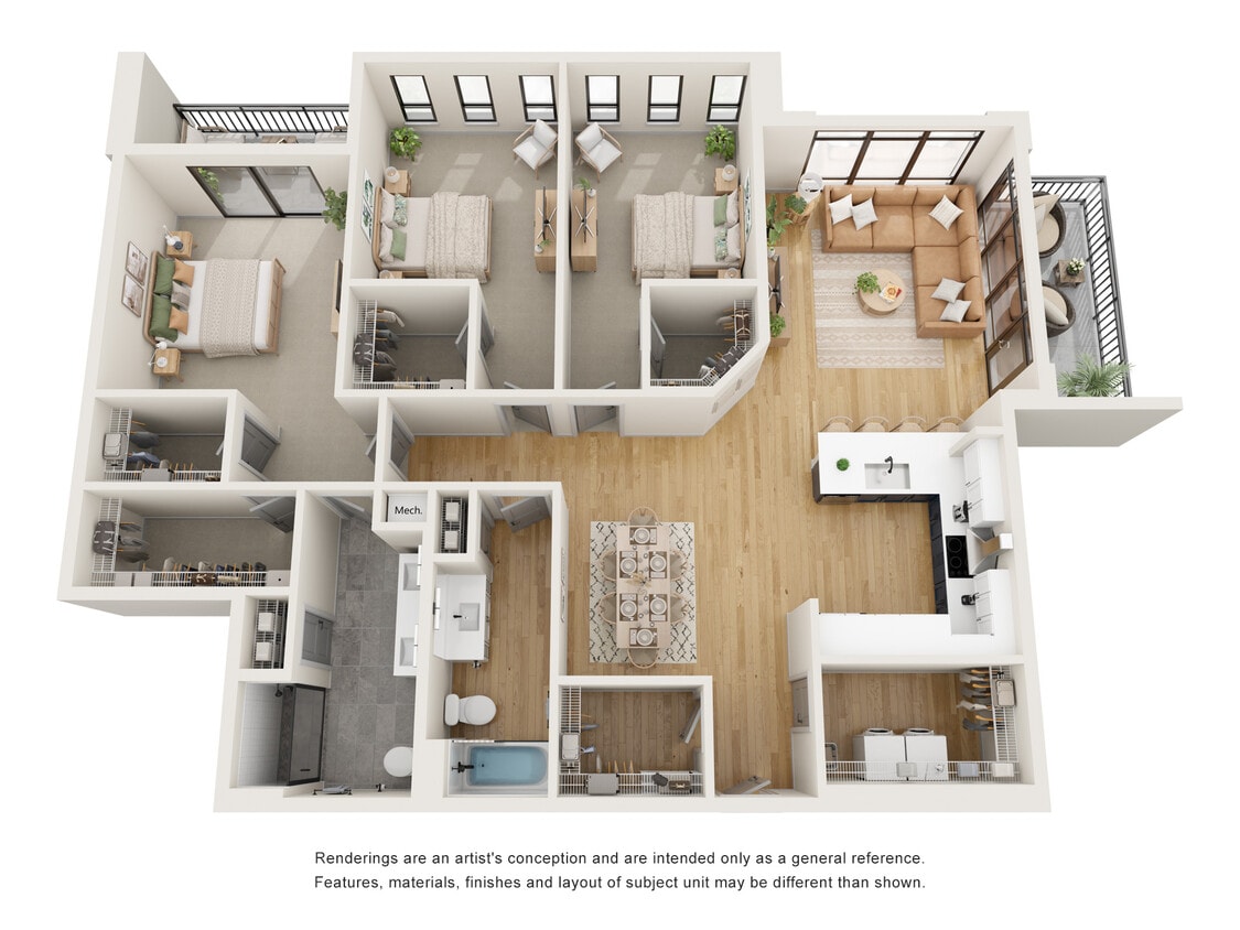 3/2 C - Three Bedroom - Da Vinci