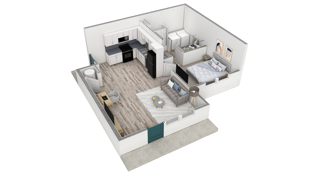 Floor Plan - 1 BR Premier Retreat Courtyard