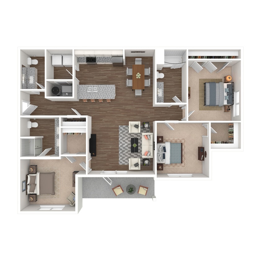 Anchor - Patio - 3 Beds, 2.5 Baths, 1577 sq. ft. - Anchor - Patio