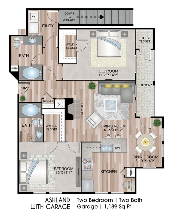 1189 Square Feet - Ashland with Garage