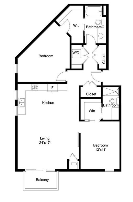 Floor Plan - 2H 1800 Lake