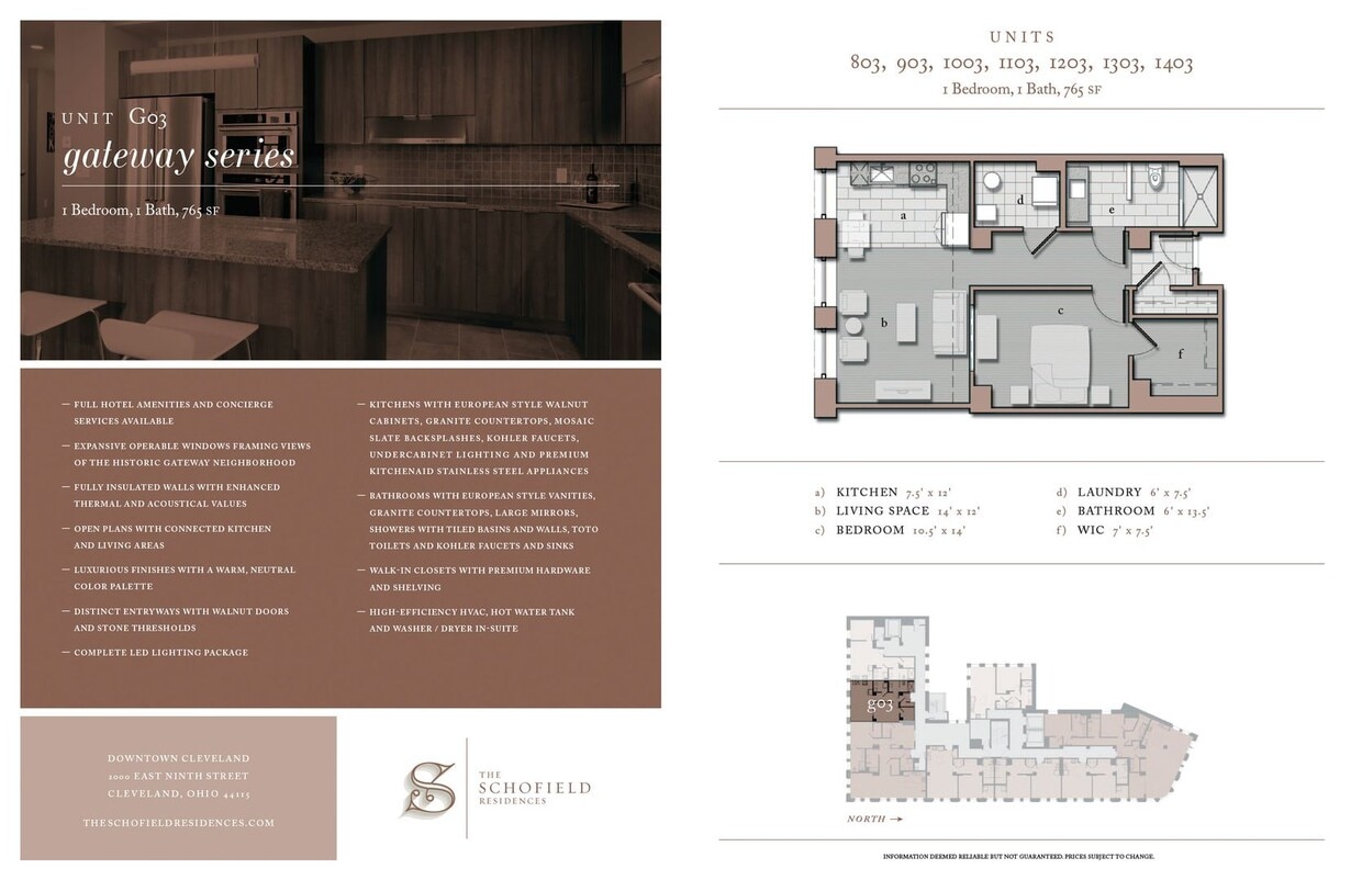 Floor Plan - Gateway Series 03 1B/1B 765sf East View