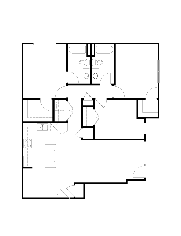 Floor Plan - 3 BR Grand Courtyard Garage