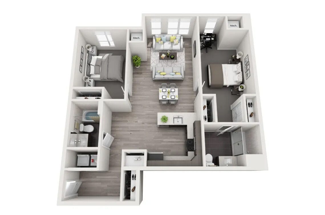 Floor Plan - 2 Bedroom K