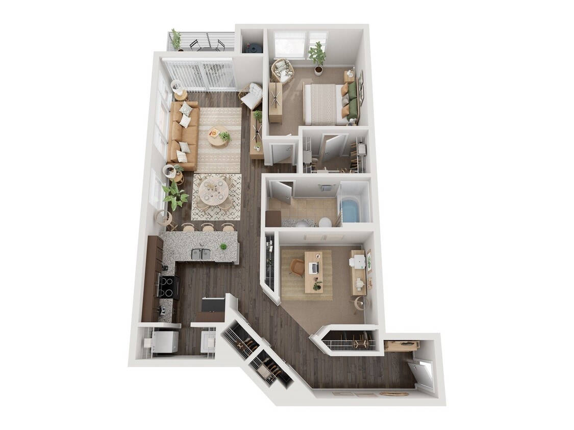 Floor Plan - 1x1 H + Den