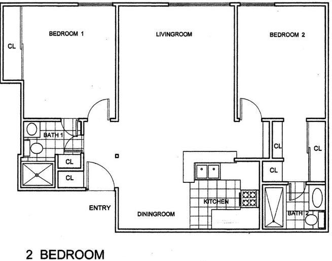 Floor Plan - Two Bedroom