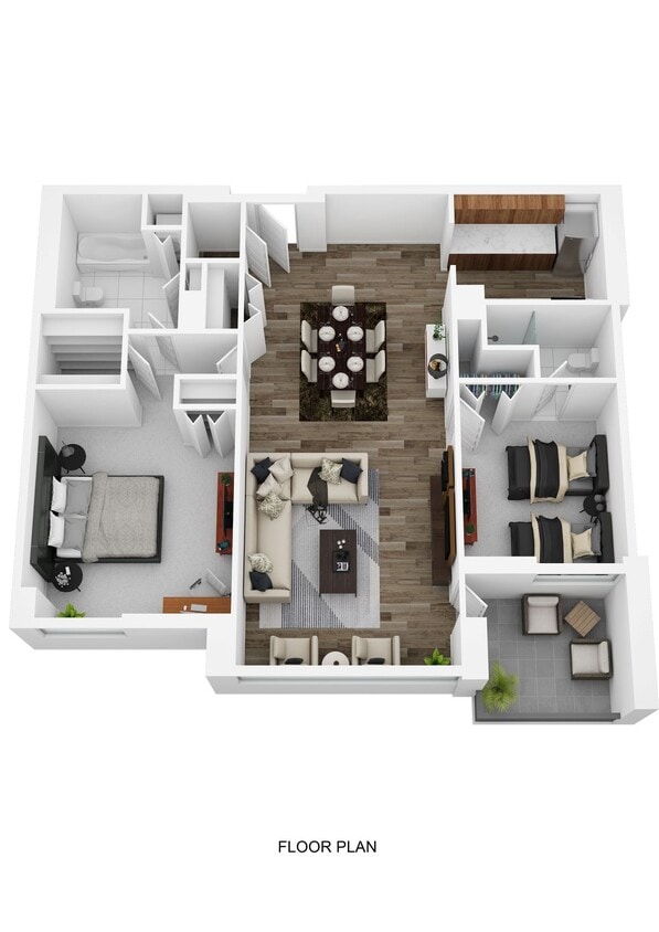 Floor Plan - 2 Bedroom 2 Bath