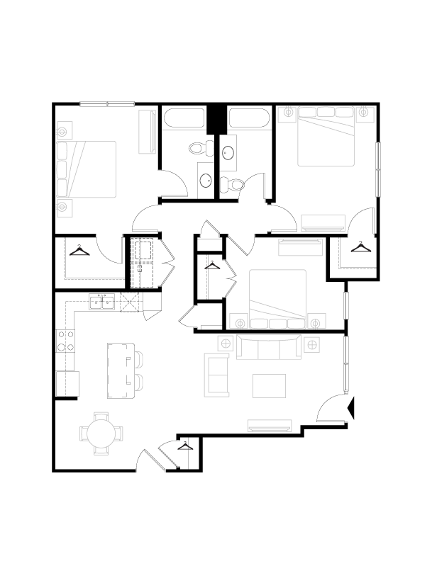 Floor Plan - 3 BR Grand Courtyard T Garage
