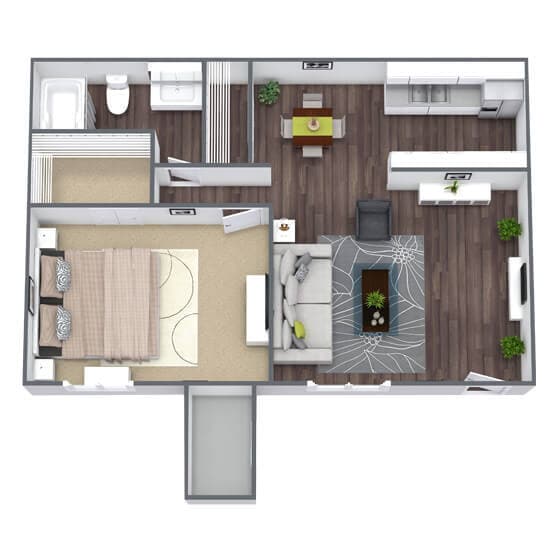 Floor Plan - One Bedroom