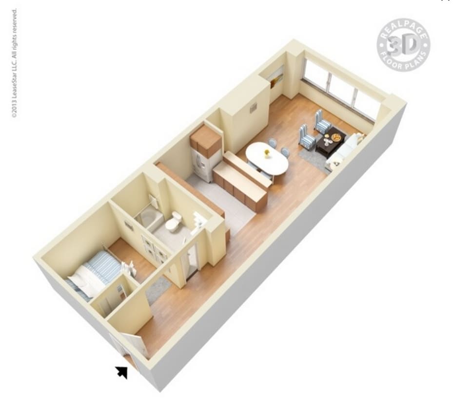 1K Floorplan - 1K