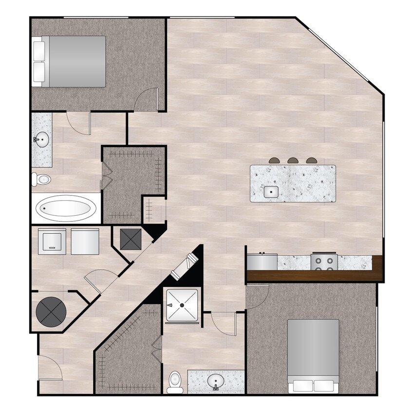 Floor Plan - B Sette 1266 sqft