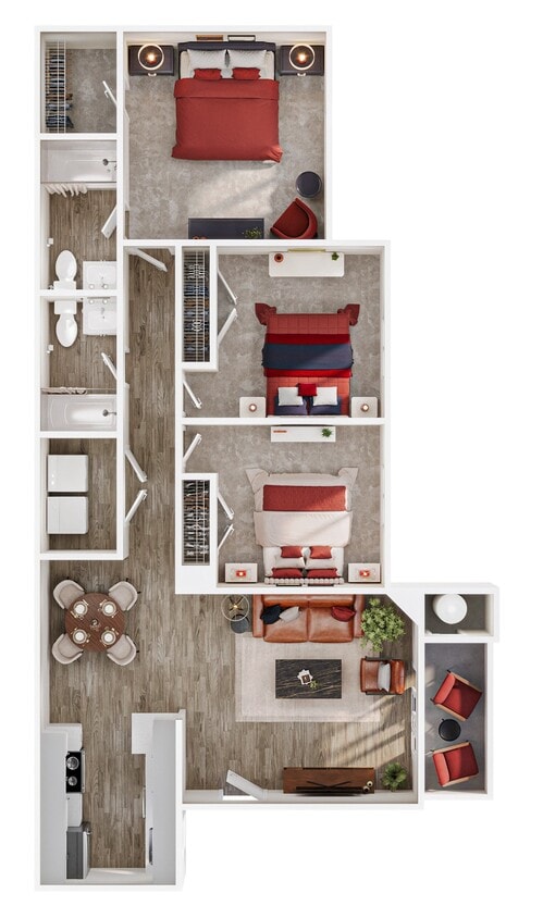 Floor Plan - 3x2 Casita Renovated