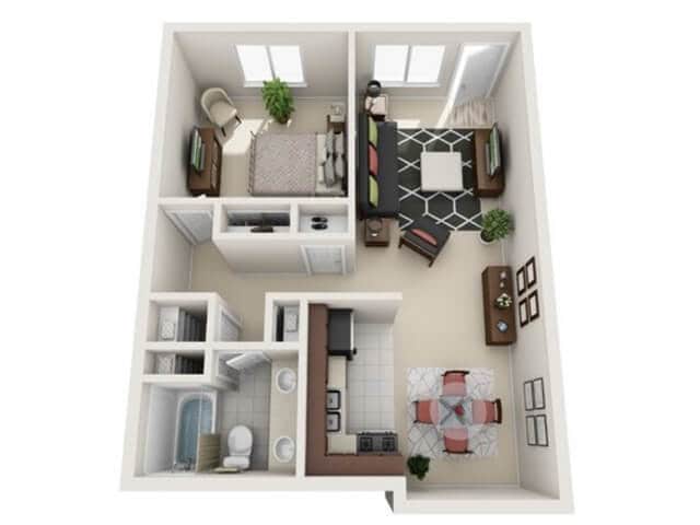 Floor Plan - A1 ONE BEDROOM