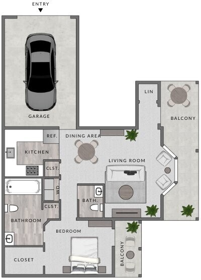 Floor Plan - A2 - 1x1.5